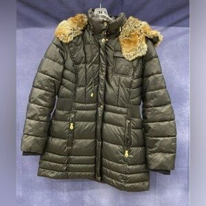 Laundry By Design Women's Black Long Sleeve Hooded Winter Puffer Jacket Size L